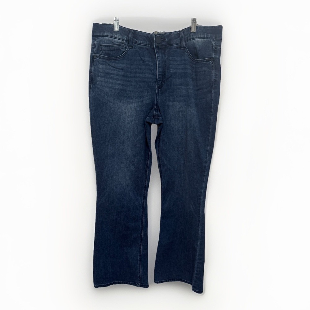 Democracy Jeans Ab Solution Itty Bitty Boot Cut 16 Petite Dark Blue B12216WAY